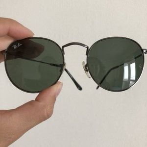 Rayban Round Gunmetal Sunglasses RB3447